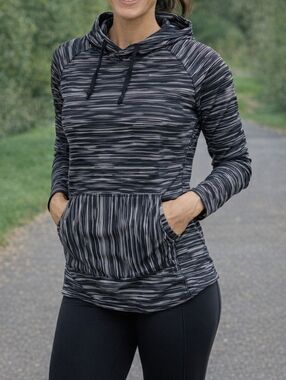 Talbots Activewear Lightweight  Pullover Womens Size Large Petite Black